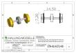Halling ETH-ALH-072-H0 - Antriebsachse für ALX-Antrieb H0, 7,2mm Haftreifen