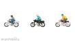 Noch 15907 - Mopedfahrer Figuren H0