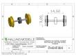 Halling ETH-AXO-VRT-090-H0 - Mitlaufachse, H0, mit 9mm, Distanzscheibe