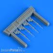 Quickboost QB72 684 - Bf 109F/G/K piston rods with undercarriage legs locks for EDUARD