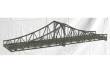 Hack Brücken 16502 - Zügelgurtbrücke 73,5 cm 2-gleisig, grün - Typ Z75-g