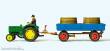 Preiser 17943 - Ackerschlepper Lanz D 2416+Anhänger