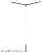 Faller 180222 - LED-Kreuzmastleuchte, zweiarmig, kaltweiß