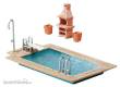 Faller 180542 - Swimming-Pool und Gartenhaus