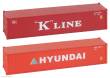Faller 182055 - 40 Container K-LINE und HYUNDAI