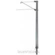 Sommerfeldt 190 - H0 Streckenmast mit Ausleger, 100 mm, Alu, 5 Stück
