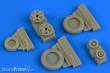 Wheelliant 148.016 - 1:48 F-16I Sufa weighted wheels for Kinetic