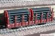 Modellbahn-Bachmann 2010718 - Kappenrohre 2-tlg. für Tillig, für den 2-achs. Rungenwagen Rm (Art.- Nr. 14620 u.ä.) Größe: 82 x 20 mm