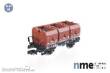 NME 201309 - 3er Set Kohlekübelwagen Okmm 38, bel. m. je 3 Kübeln, DB, Ep. 3 - 5./6./7. Betr.nr. 600 777 / 600 785 und 600 796