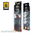 AMMO by MIG Jimenez A.MIG-7622 - AMMO WARGAMING UNIVERSE - Miniature Premium DIO DRYBRUSH Brush Set