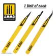 AMMO by MIG Jimenez A.MIG-8691 - Mini Blade Set - 3 pcs. (1 Mini Blade Straight + 1 Mini Blade Curved + 1 Mini Blade Ripper)
