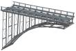 Hack Brücken 23210 - Hochbogenbrücke (Hälfte) 16cm zweigleisig, grau - Typ HN32-0