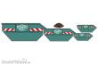 Loewe 2431 - Set 4 versch. Absetzmulden SCHWARZ BAU mit Abraum / HO