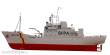 TÜRKMODELL 24553 - FPV Westra Fischerei Patrouillenboot 1:50 Holzbausatz