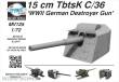 Planet Models 129-MV125 - 15 cm TbtsK C/36 WWII German Destroyer Gun in 1:72