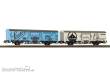 Piko 27747 - 2er Set Gedeckter Güterwagen Starke Marken Saurer SBB V