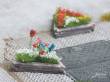 Juweela 28242 - 1:87 Straßenpflanzkübel Schwellen, 5x klein