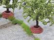 Juweela 28252 - 1:87 Baumumrandung Ziegel rot, 5x