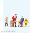 Preiser 29098 - HO Weihnachtsmann mit Kindern