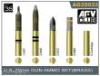 AFV-Club AG3533 - 75mm gun ammo brass set in 1:35