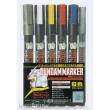Mr Hobby - Gunze AMS-105 - Gundam Marker Basic 6 Color Set
