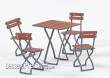 Weinert 32102 - Gaststätten-Klappstühle mit kleinem Tisch (H0)