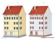 Kibri 36843 - Spur Z Mehrstöckiges Wohnhaus mit Ladengeschäft,2 Stück