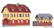 Kibri 37112 - Spur N Eisenbahnergebäude mit Nebengebäude inkl. Hausbeleuchtungs-Startset, Funktionsbausatz