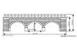 Kibri 37662 - Spur N/Z Wildeck-Brücke mit Eisbrecherpfeilern, eingleisig