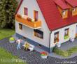 Kibri 38141 - Spur H0 Deko-Set Blumenkübel und Gartenausstattung