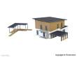 Kibri 38337 - H0 Kubushaus Saskia mit Carport - Polyplate Bausatz
