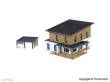 Kibri 38337 - H0 Kubushaus Saskia mit Carport - Polyplate Bausatz