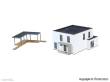 Kibri 38339 - H0 Kubushaus Lina mit Terrasse - Polyplate Bausatz
