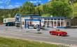 Kibri 38544 - Spur H0 Historische ARAL Tankstelle inkl. LED-Beleuchtung, Funktionsbausatz