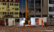 Kibri 38626 - H0 Gebäude-Container STRABAG mit LED-Beleuchtung