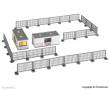 Kibri 38626 - H0 Gebäude-Container STRABAG mit LED-Beleuchtung