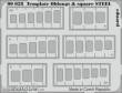 Eduard Accessories 00028 - Template oblongs & square STEEL