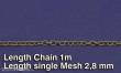 Royal Model RM519 - Metal Chain (D) Length single Mesh 2,8 mm