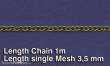Royal Model RM521 - Metal Chain (F) Length single Mesh 3,5 mm
