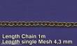 Royal Model RM522 - Metal Chain (G) Length single Mesh 4,3 mm