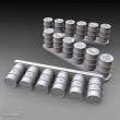 Royal Model RM1070 - German fuel drums - WWII 18pcs.