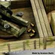 Royal Model RM1144 - Italian 100/7 100mm Ammunition with wooden crates set-WWII