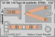 Eduard Accessories 33185 - I-16 Type 24 seatbets STEEL for ICM in 1:32