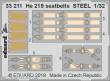 Eduard Accessories 33211 - He 219 seatbelts STEEL for Revell in 1:32
