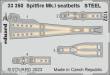 Eduard Accessories 33350 - 1:32 Spitfire Mk.I seatbelts STEEL 1/32 KOTARE