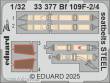 Eduard Accessories 33377 - Bf 109F-2/4 seatbelts STEEL HOBBY 2000 / HASEGAWA