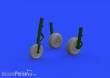 Eduard Accessories 672159 - Me 262 wheels for Airfix in 1:72