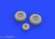 Eduard Accessories 672206 - B-25 wheels for Hasegawa in 1:72