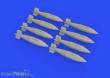 Eduard Accessories 672278 - 1:72 British 1000lb retarded bombs w-960 fuse for