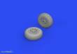 Eduard Accessories 672282 - P-51B/C wheels diamond tread for ARMA HOBBY